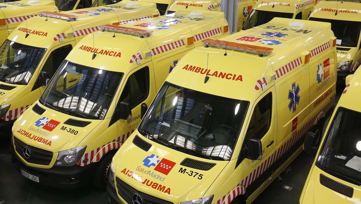 Flota de Ambulancias de Soporte Vital Básico de la Comunidad de Madrid (Foto. CAM)