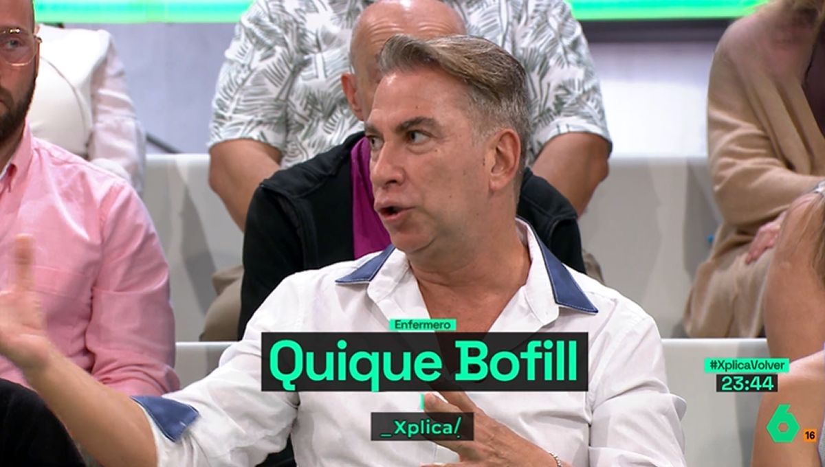 Enrique Bofill durante su participación en La Sexta Xplica Fuente Atresmedia