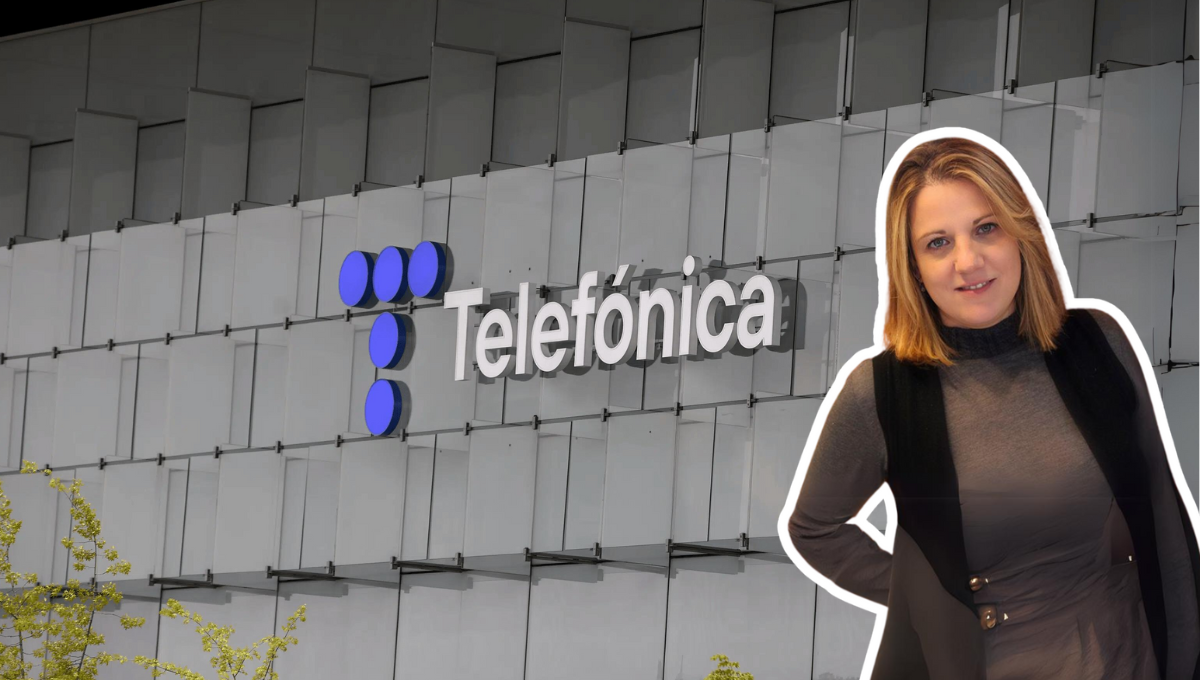 Sede de Telefónica junto a  la Directora de Wayra Madrid, Paloma Castellano (Foto: Montaje)