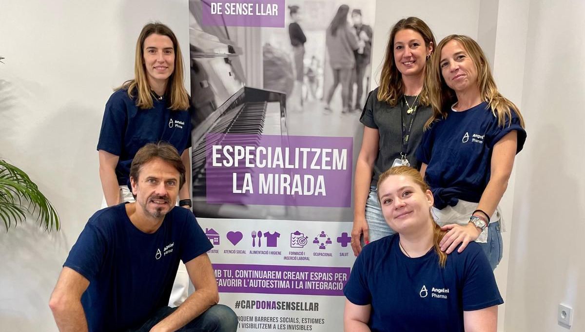 El equipo de Angelini Pharma en la jornada de voluntariado organizada junto al Banco Farmacéutico (Foto. Angelini)