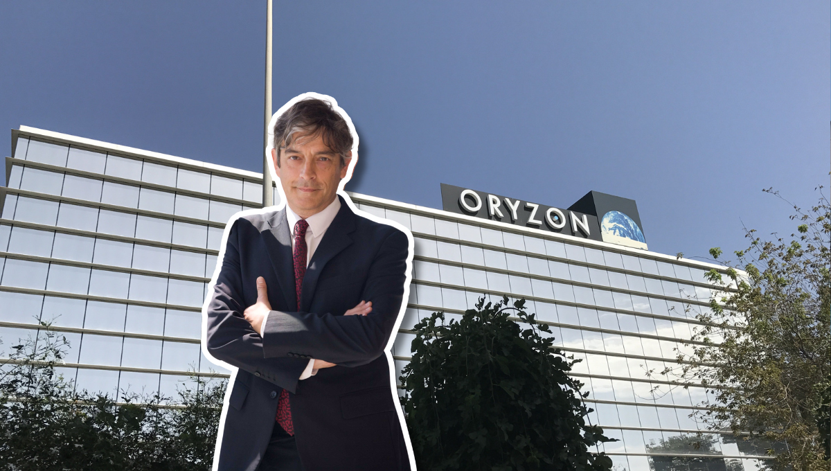 Carlos Buesa, presidente de Oryzon en la sede (Foto: Montaje)