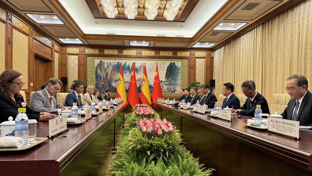 Encuentro del presidente del Gobierno, Pedro Sánchez, con el presidente de la República Popular China, Xi Jinping. (Foto: Moncloa/Borja Puig de la Bellacasa)