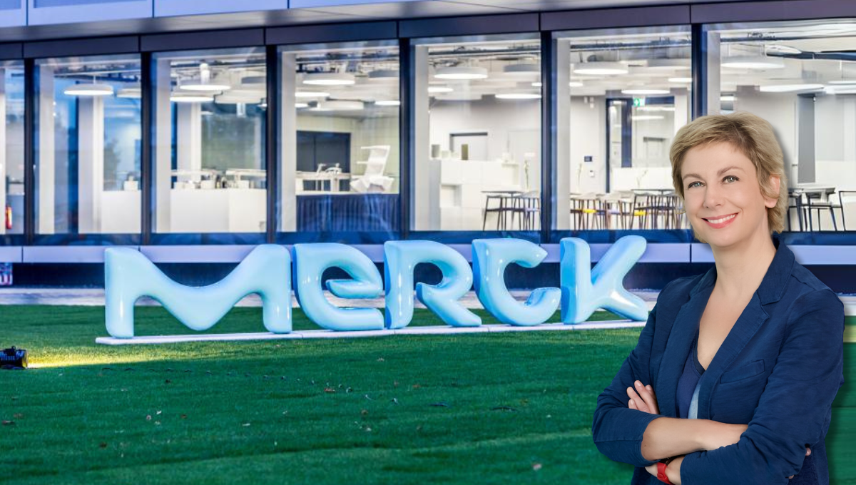 Sede de Merck y Virginia Galvín (Foto: Montaje)