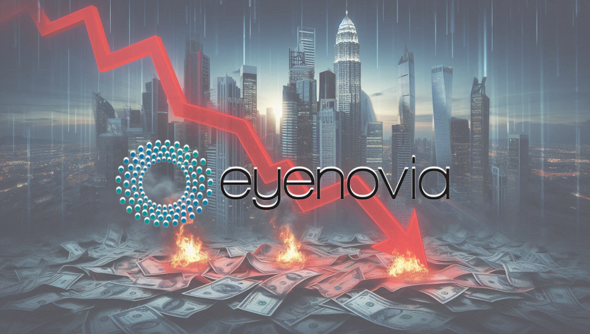 Eyenovia cae en bolsa (Fotomontaje: ConSalud)