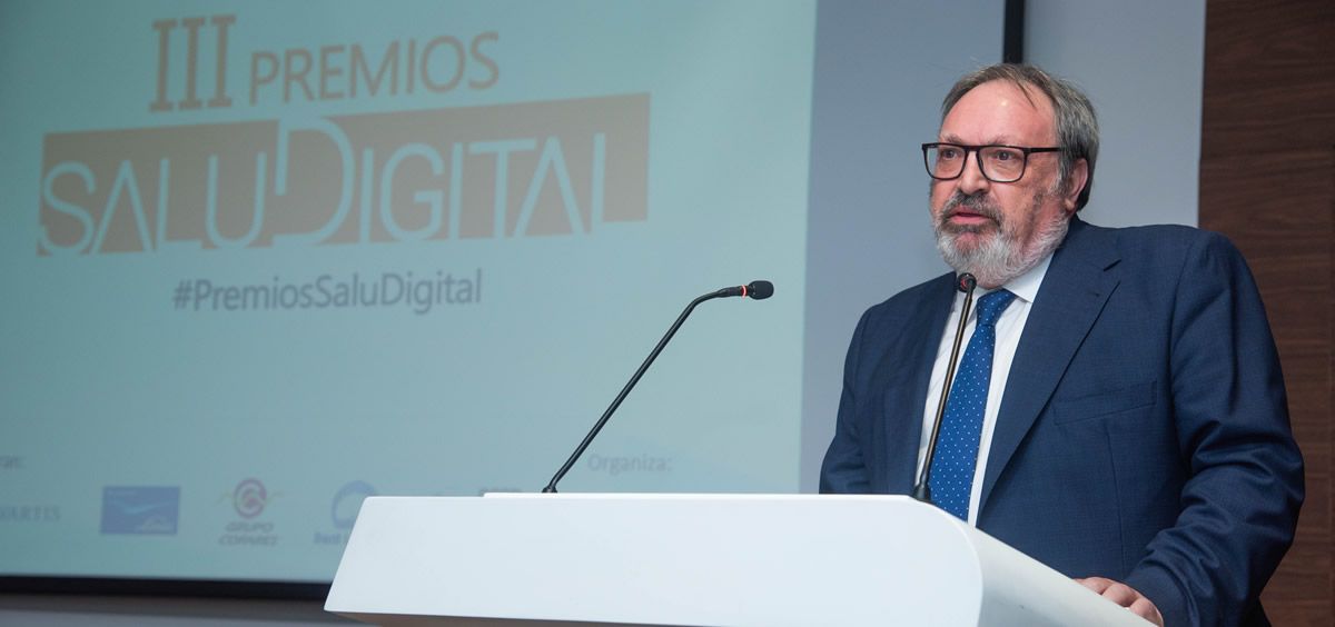 El CEO del Grupo Mediforum, Juan Blanco, durante la inauguración de los III Premios SaluDigital | Foto: Miguel Ángel Escobar