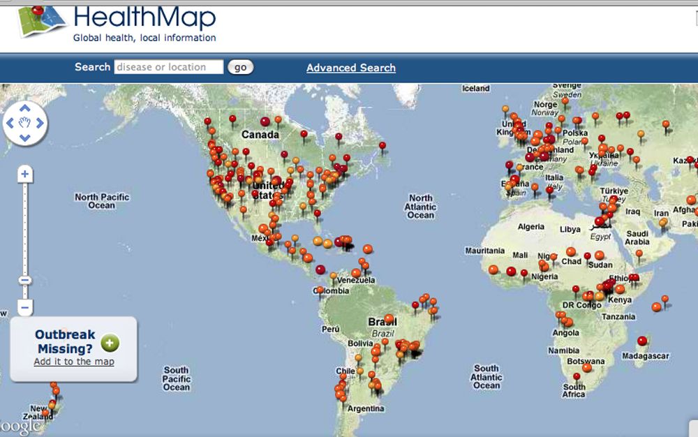 Healthhmap, cartografiar la salud pública a través del Big Data