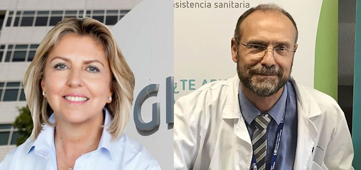 De izq. a dcha., la vicepresidenta y directora general de Gilead, María Río; y el presidente de la Fundación Humans, Julio Zarco.