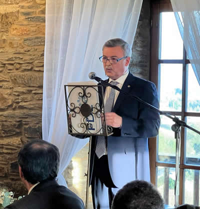 García Lorente durante su discurso (Fuente: Colegio oficial de Dentistas de León)