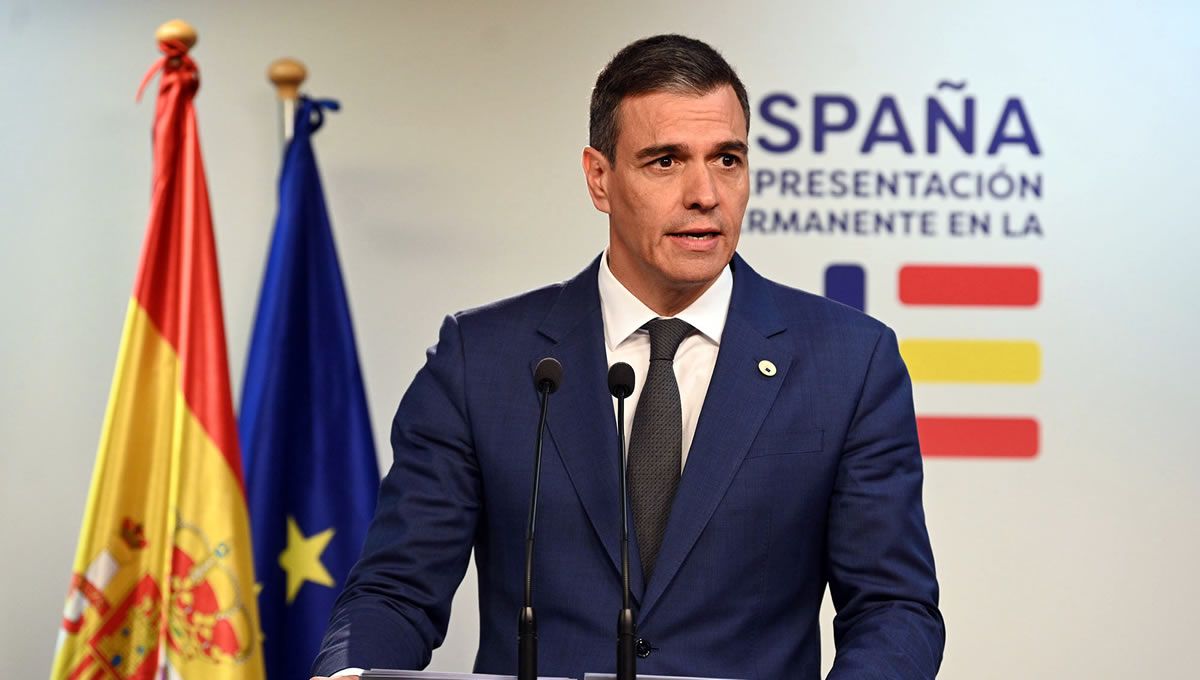 Pedro Sánchez, en su última comparecencia en el Consejo Europeo (Pool Moncloa/Borja Puig de la Bellacasa)