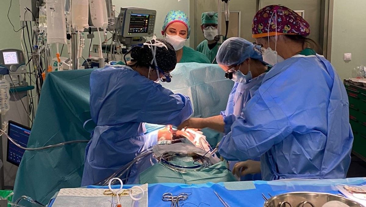 Cirujanos realizan un trasplante de corazón en el Hospital Doctor Negrín de Canarias (FOTO: Gobierno de Canarias)