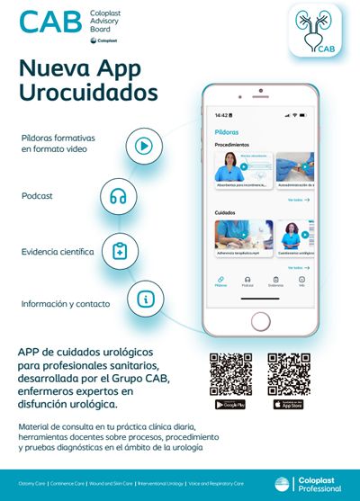 Infografía app Urocuidados (Foto. Coloplast)