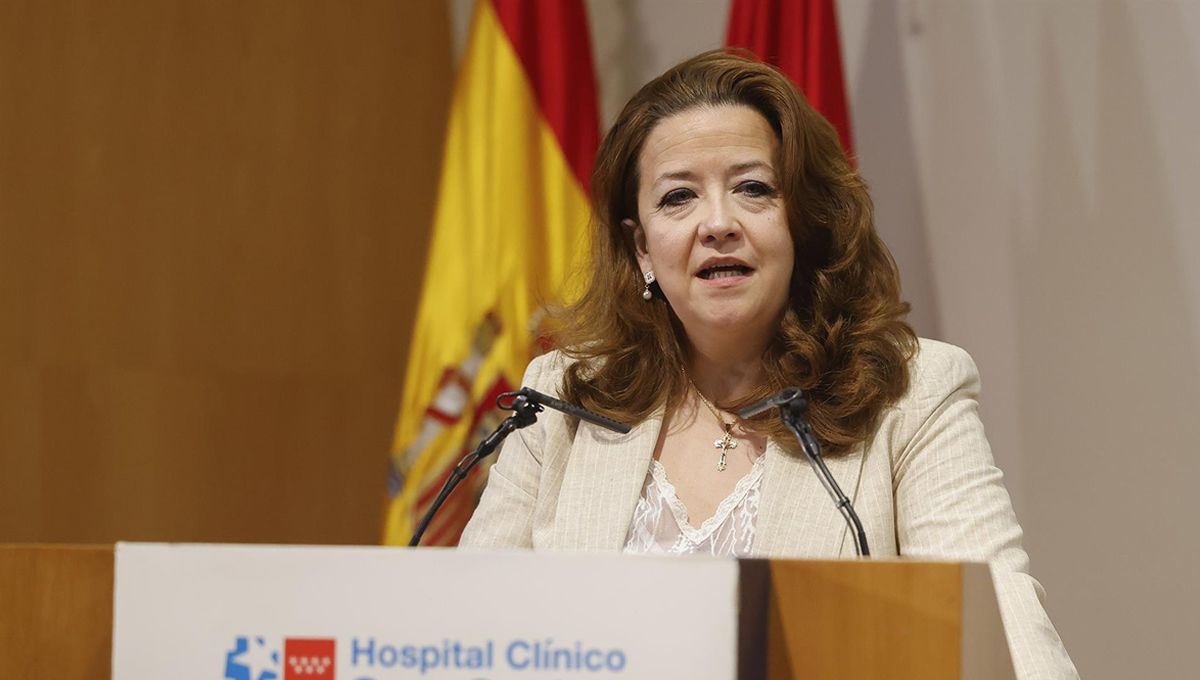 Fátima Matute, consejera de Sanidad de Madrid, en el Clínico San Carlos (foto: CAM)
