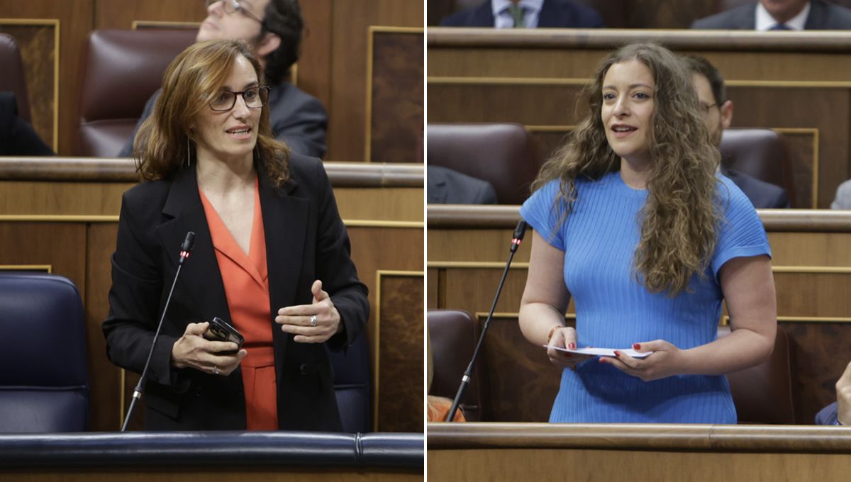 Mónica García contesta a la pregunta de la diputada del PP Ester Muñoz (foto: Congreso)