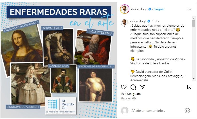 El Dr. Ricardo Gil en Instagram (Foto. @dricardogil)