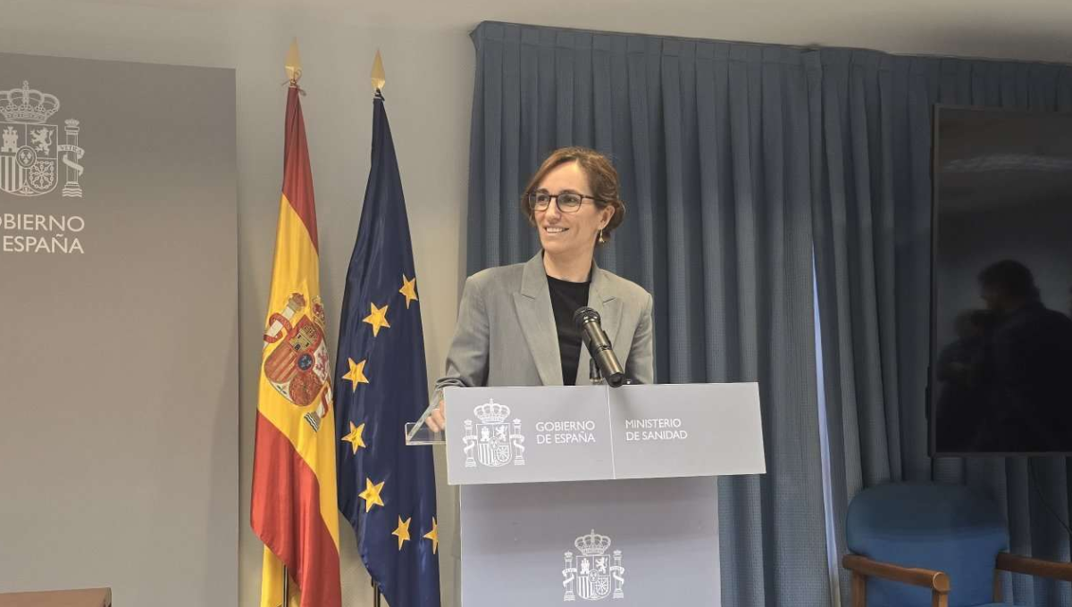 La ministra de Sanidad, Mónica García, en la rueda de prensa previs al Consejo Interterritorial. (ConSalud.es)