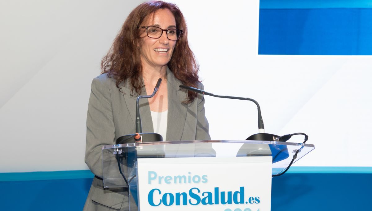 Monica García, ministra de Sanidad durante la inauguración de los premios ConSalud 2024 (Fuente Consalud)