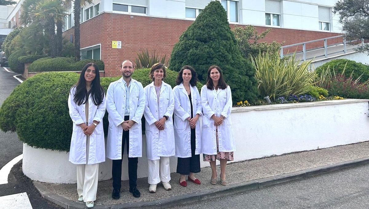Los doctores Elham Askari, Javier Cornago, Pilar Llamas, Sara Martín y Rosa Vidal; nuevo equipo de hematología (Foto: Hospital Ruber Internacional)