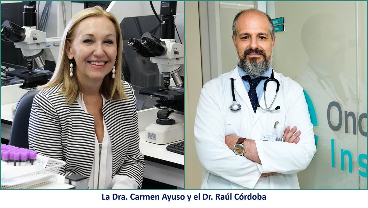La Dra. Carmen Ayuso y el Dr. Raúl Córdoba Mascuñano (Foto: Fundación Jiménez Díaz)
