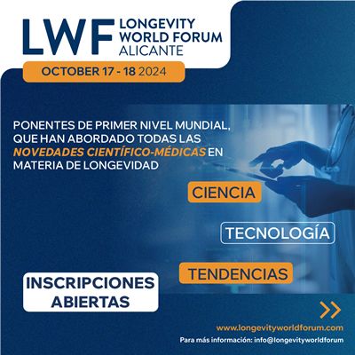 Cartel de la tercera edición del Longevity World Forum Alicante