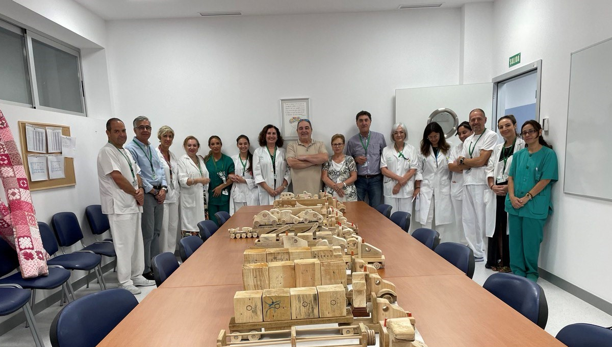 El Hospital Clínico de Málaga recibe centenar de juguetes de madera realizados por un paciente  (Foto: Junta de Andalucía)