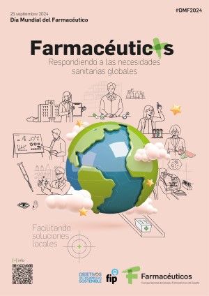 Cartel oficial por el Día Mundial del Farmacéutico del Colegio de Farmacéuticos de España (Foto. Colegio de Farmacéuticos)