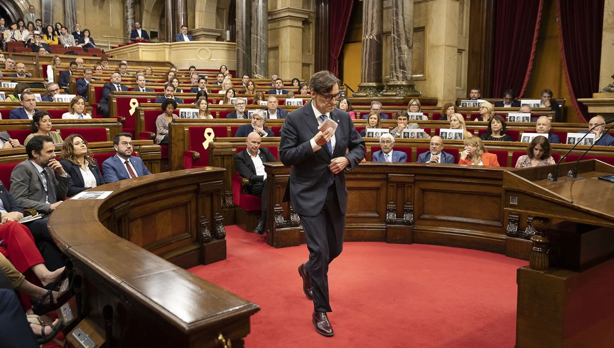 Salvador Illa en el Parlament de Cataluña (foto: PSC)