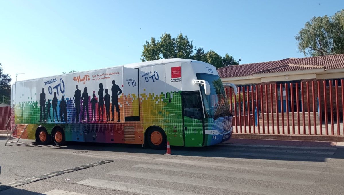 Madrid reactiva 'Drogas o Tú', el autobús móvil para la prevención de las adicciones en jóvenes (Foto. CAM)