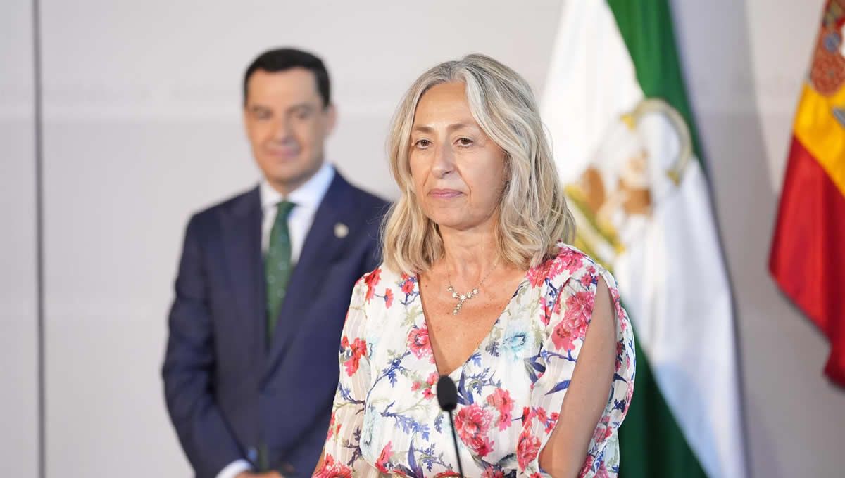 La nueva consejera de Salud y Consumo, Rocío Hernández Soto toma de posesión de su cargo, en el Palacio de San Telmo, a 30 de julio de 2024, en presencia del presidente de la Junta de Andalucía, Juanma Moreno (Foto: EP)