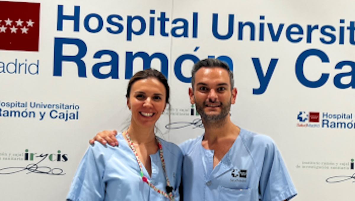 Irene Clemente y José Carlos Serrano en el Hospital Universitario Ramón y Cajal (Foto: Comunidad de Madrid)