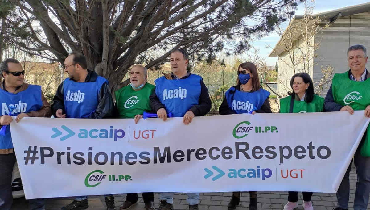 Protestas por parte del sindicato de prisiones (FOTO: ACAIP-UGT)