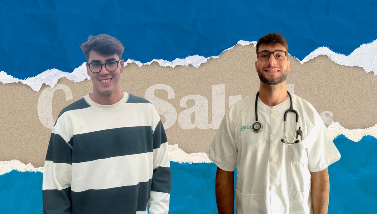 Rubén y Pablo, dos estudiantes de Medicina que han hecho prácticas extracurriculares en la zona rural de Aragón (FOTOMONTAJE: ConSalud.es)