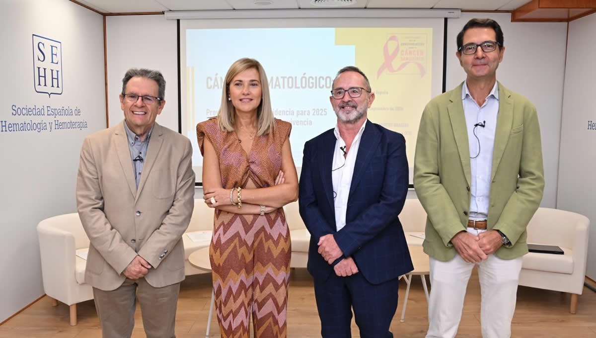 De izq. a dcha., ​Josep Mª Ribera, Mª Victoria Mateos, Rafael Marcos-Gragera y Alejandro Martín García-Sancho. (Foto: SEHH)