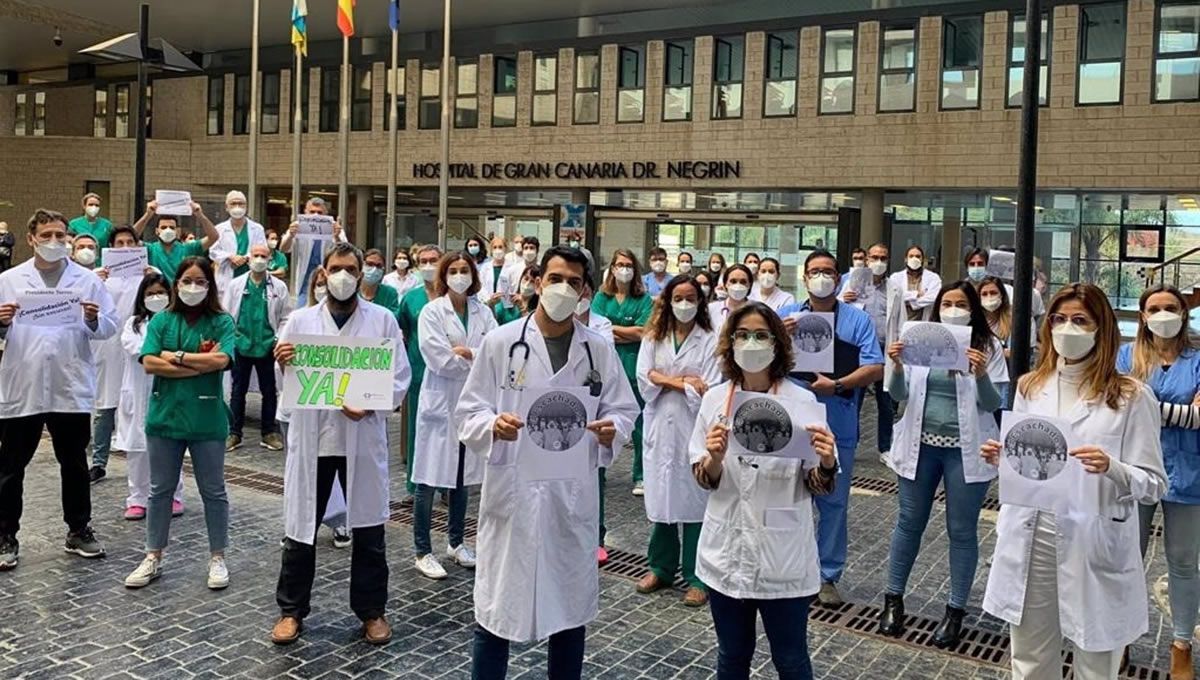 Médicos canarios en protesta (FOTO: SEMCA)