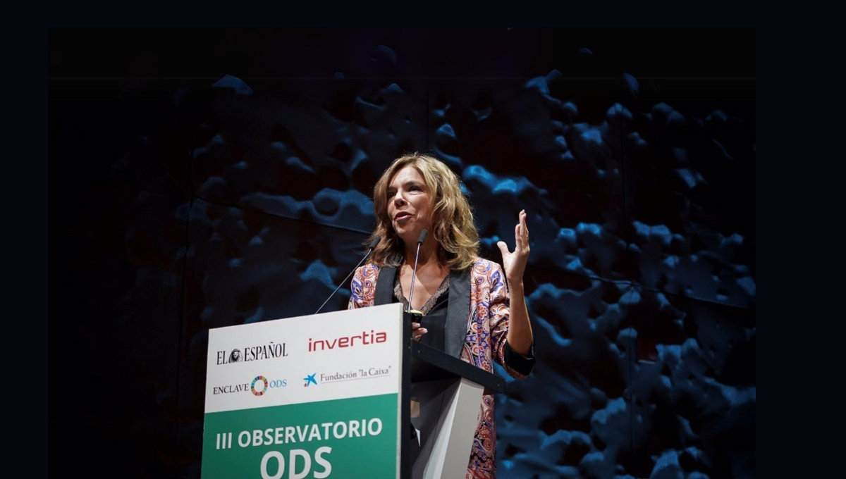 Intervención de la directora general de la Fundación IDIS, Marta Villanueva (Foto: Europa Press)