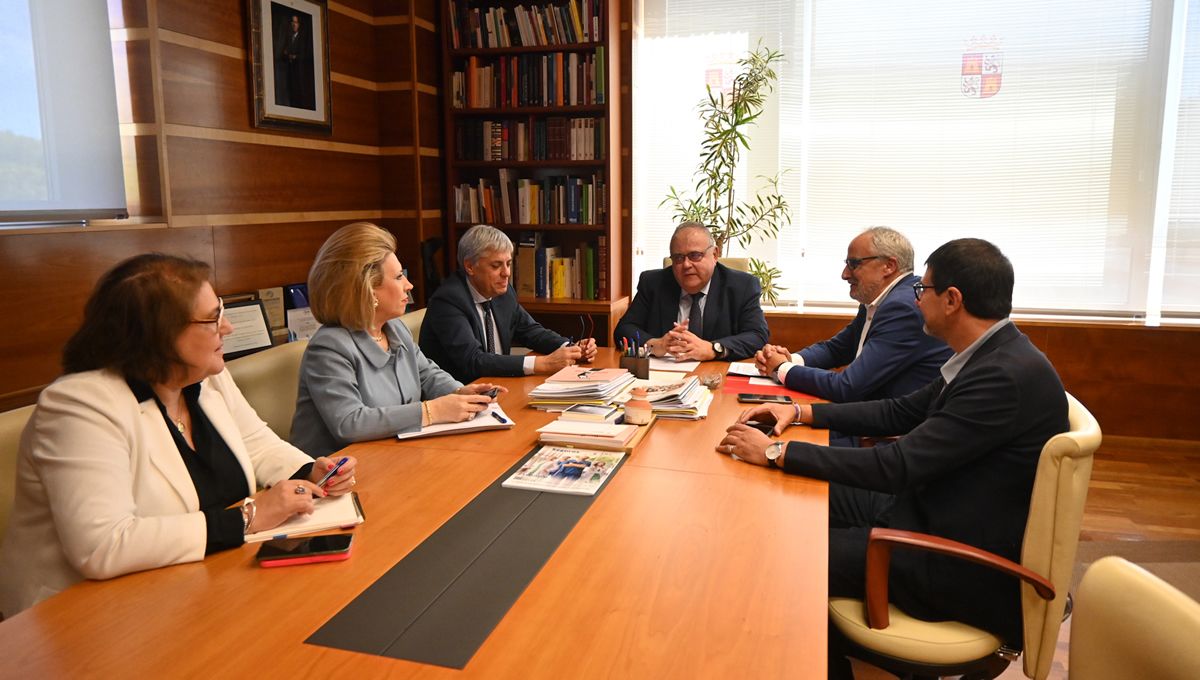 Reunión de Alejandro Vázquez con presidente Consejo Comarcal del Bierzo. (Foto: CyL)