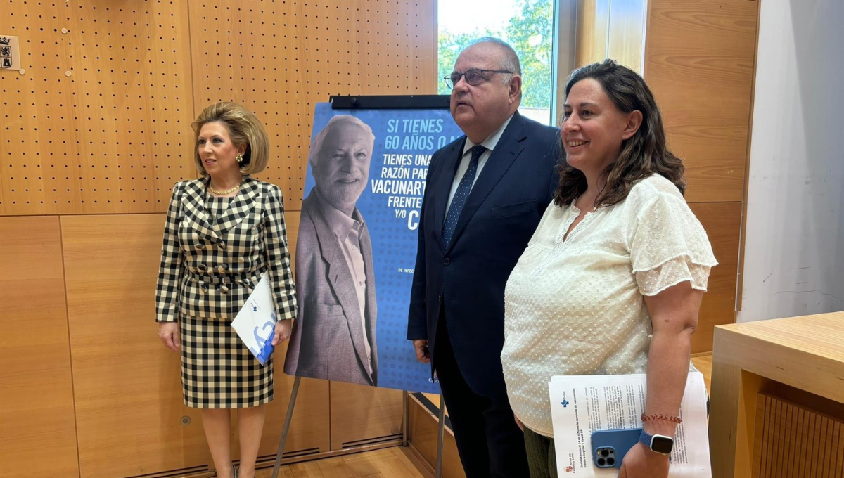 El consejero de Sanidad de Castilla y León, Alejandro Vázquez, en la presentación de la campaña de vacunación. (EP)