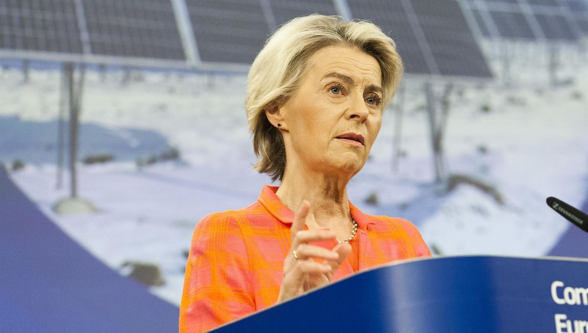 Ursula Von Der Leyen, presidenta de la Comisión Europea en un encuentro sobre la UE. (Foto: Europa Press)