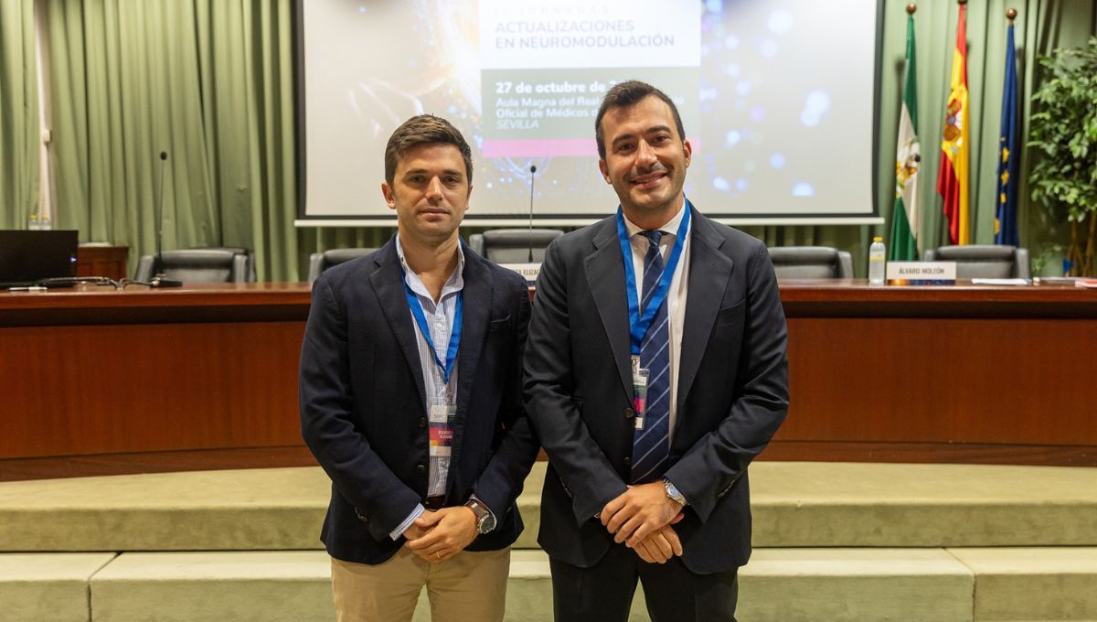 Alejandro Fuertes y Alvaro Moleón, expertos en Estimulación magnética transcraneal (Fuente: SEPC)