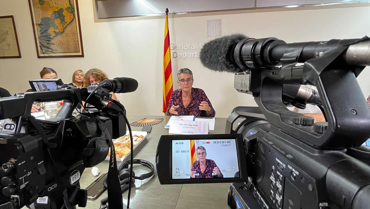 La consejera de Salud catalana, Olga Pané, en rueda de prensa. (Foto: Gencat)