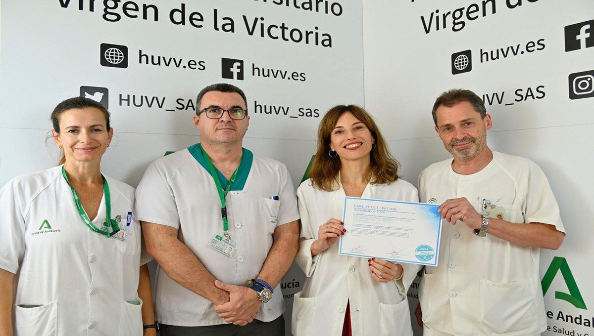 El equipo PET-TAC del Hospital Clínico Universitario Virgen de la Victoria es reconocido como centro de excelencia europea (Foto: Servio Andaluz de Salud)