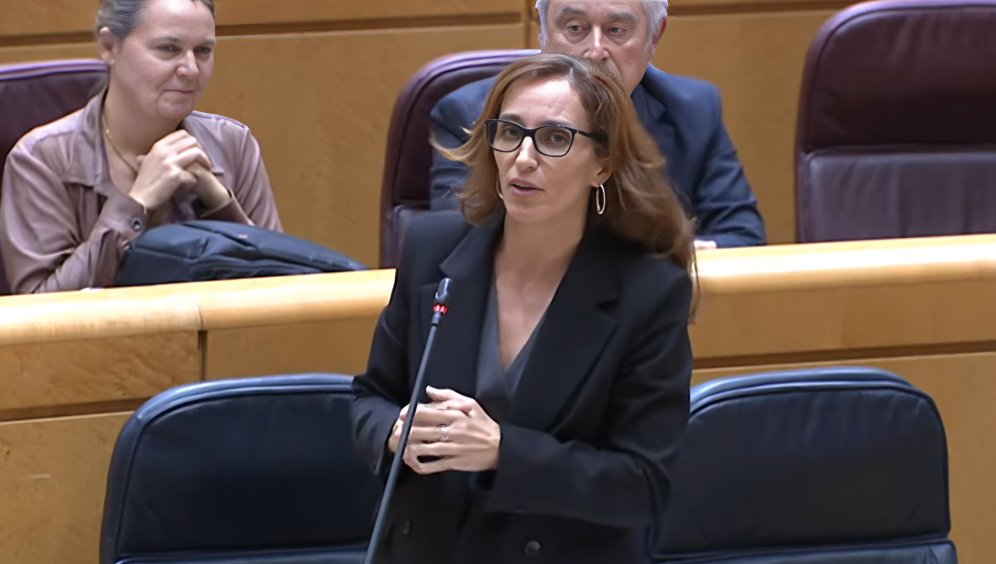 La ministra de Sanidad, Mónica García en el pleno del Senado. (CS)