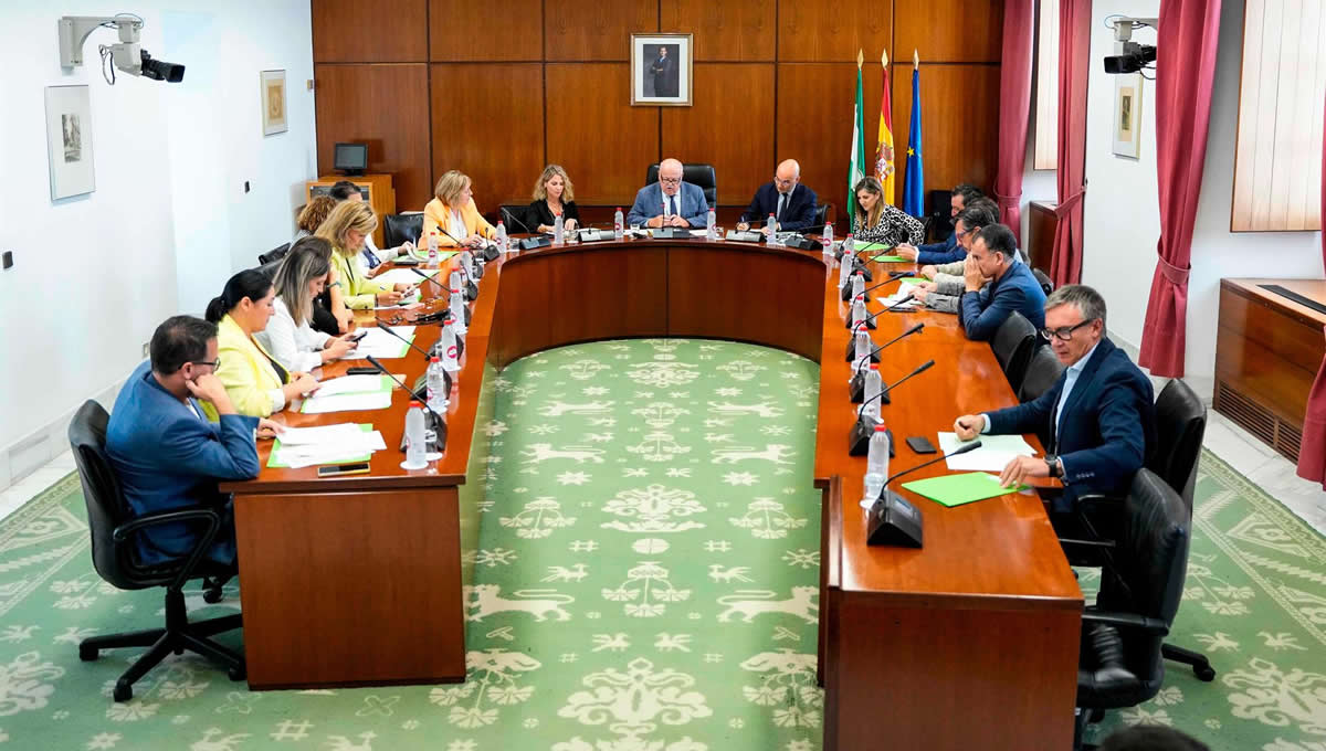 Reunión de la Junta de Portavoces del Parlamento andaluz. (Foto: Parlamento de Andalucía / Joaquín Corchero)