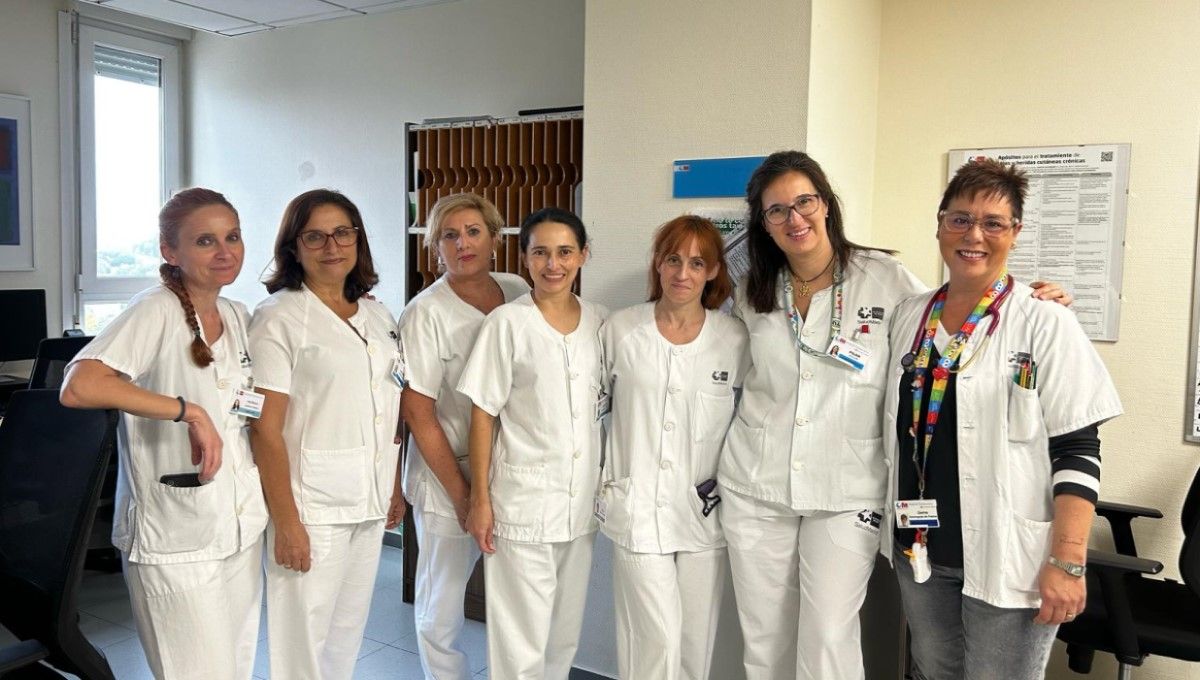 Unidad de Cuidados Paliativos del Hospital de Guadarrama, con la doctora Gema Domínguez a la derecha del todo (FOTO: Cedida a ConSalud.es)