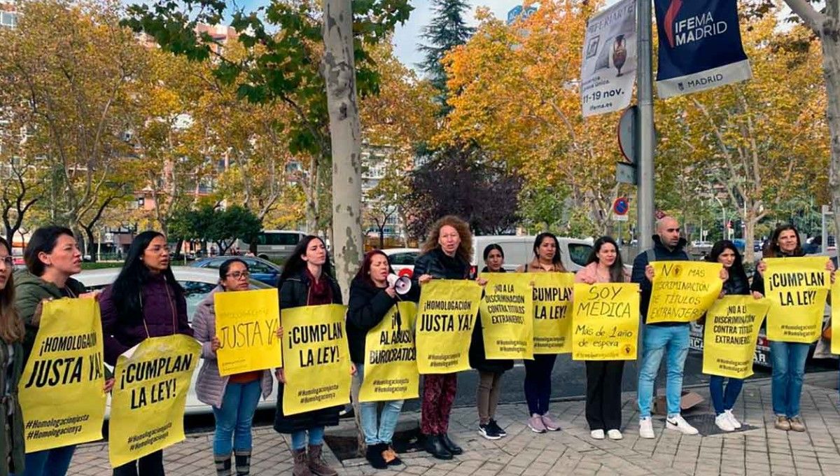 Protestas de la plataforma Homologación Justa Ya, que ha convocado manifestaciones para el próximo martes 22 de octubre (FOTO: HJY)