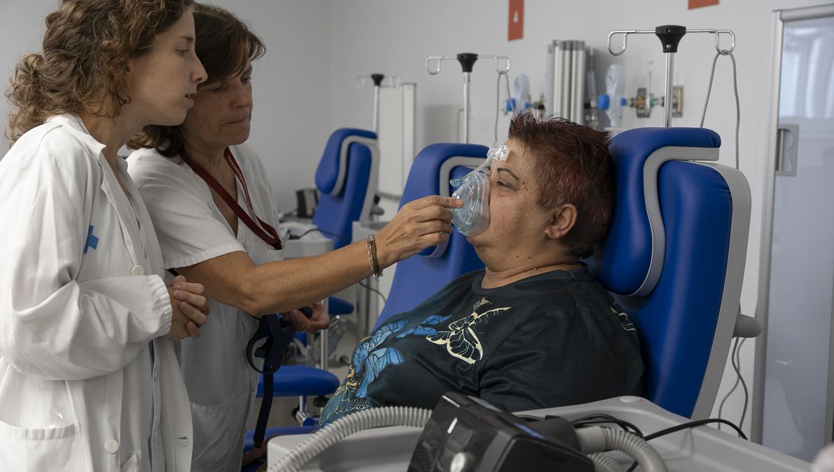 Estudio de la apnea en pacientes mujeres (Foto. Hospital de Bellvitge)