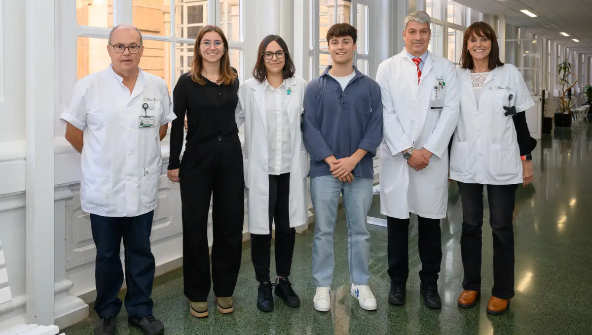 Dr. Antoni Trilla, Dra. Irene Madruga, Dra. Irina Martín Izquierdo, Dr. Bernat Nadal, Dr. Alex Iranzo, y Dra. Josefina Castro (Foto: Clínic Barcelona)