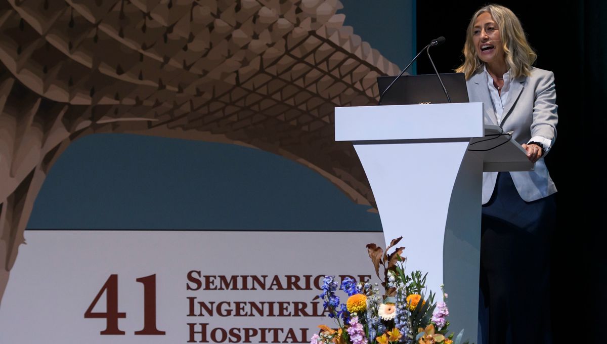 La consejera de Salud de Andalucía, Rocío Hernández, en la inauguración del 41 Seminario de Ingeniería Hospitalaria (Foto. Junta de Andalucía)