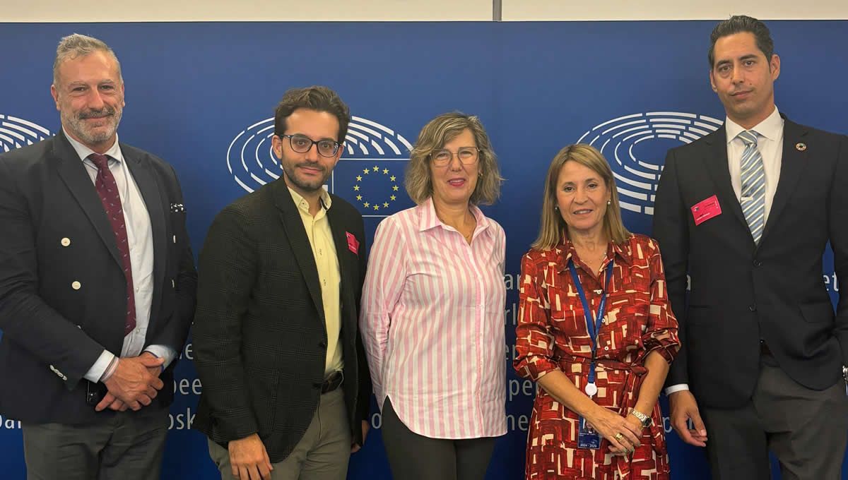 Miembros de la Organización Médica Colegial que se han reunido con los eurodiputados (FOTO: OMC)