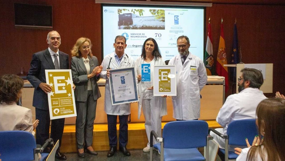 Neumología del Hospital Universitario San Pedro logra el Sello de Excelencia Europea EFQM 400+. (Foto: Gobierno de La Rioja)