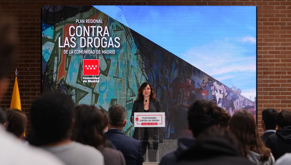 Ayuso presenta el Plan Regional contra las Drogas con 75 medidas dirigidas a prevenir y concienciar. (Foto: CAM)